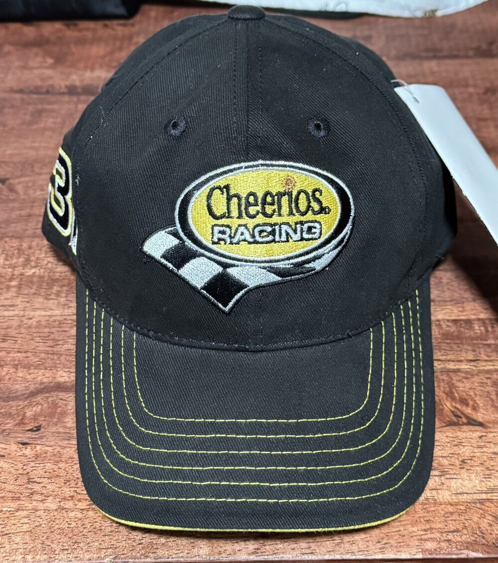 Cheerios Racing NASCAR #31 JEFF BURTON Black CFS Baseball Hat NWT